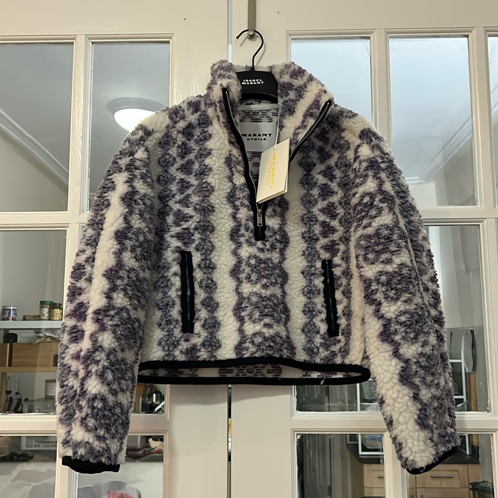NWOT Isabel Marant Etoile Marie Printed Fleece Jacket